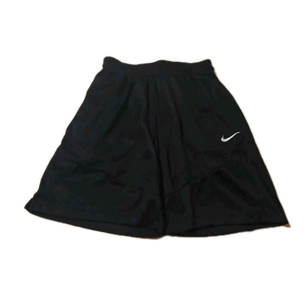 Nike Dri-Fit Dry Icon Shorts Boys Size Small Black Logo White
